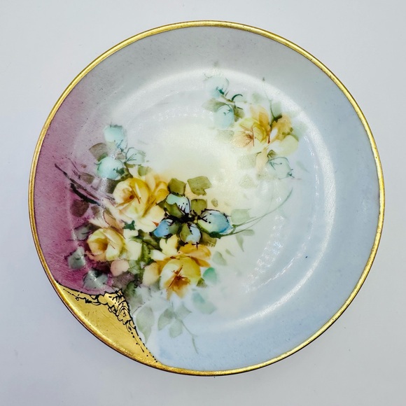 Vintage Hutschenreuther Selb Bavaria Hand Painted Germany Floral Plate 6” - Picture 3 of 5
